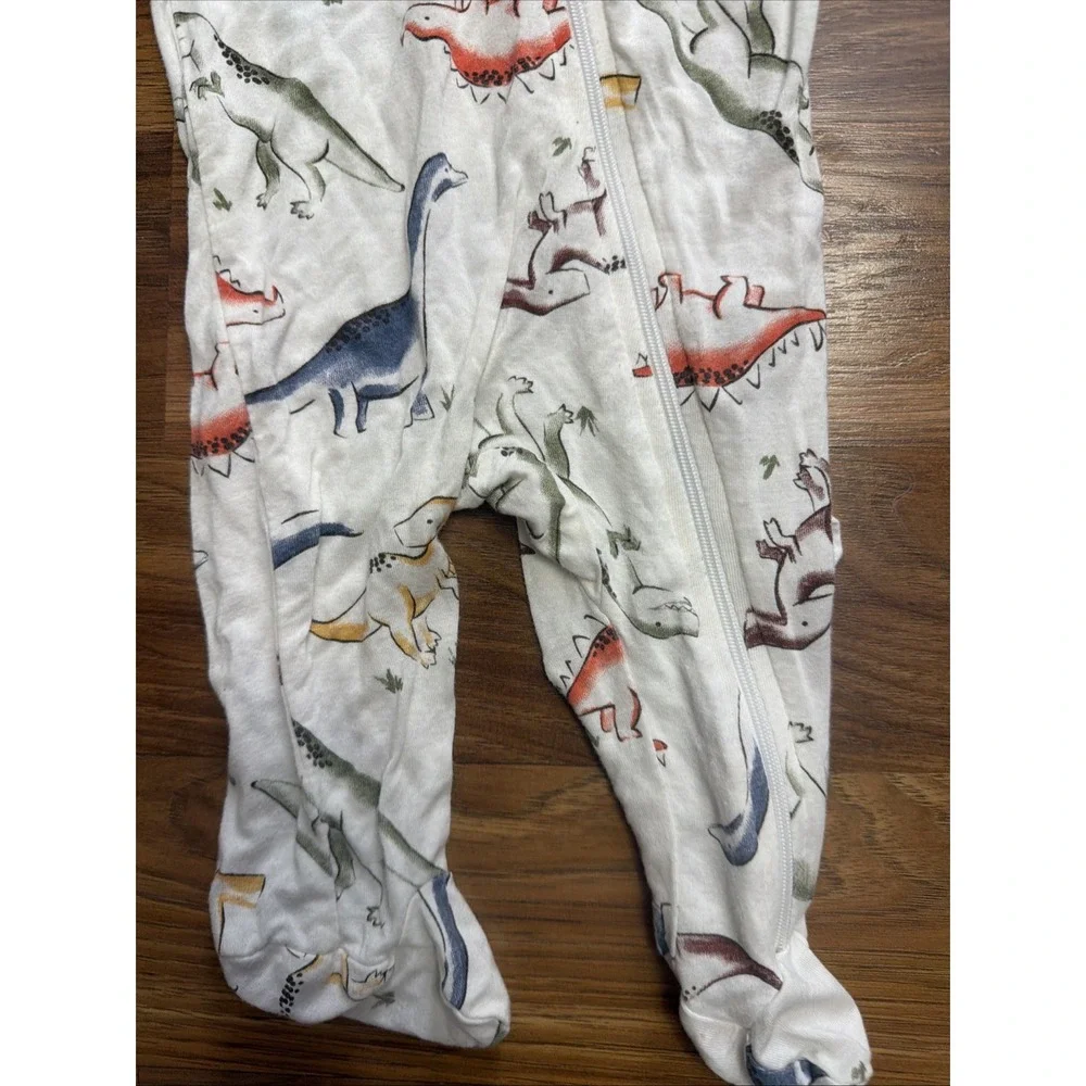 Milkberry Baby Boys 0-3 Months Dino Friends Footed Sleeper Pajamas